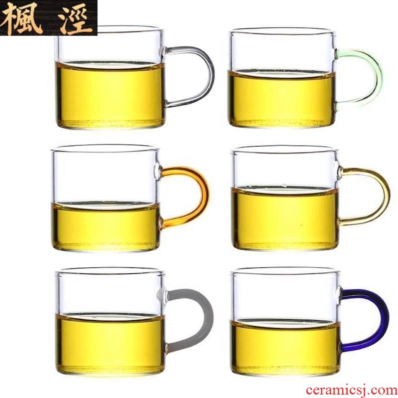 The Heat - resistant glass small cups to thicken the teapot teacup tea kungfu tea set with put six small home