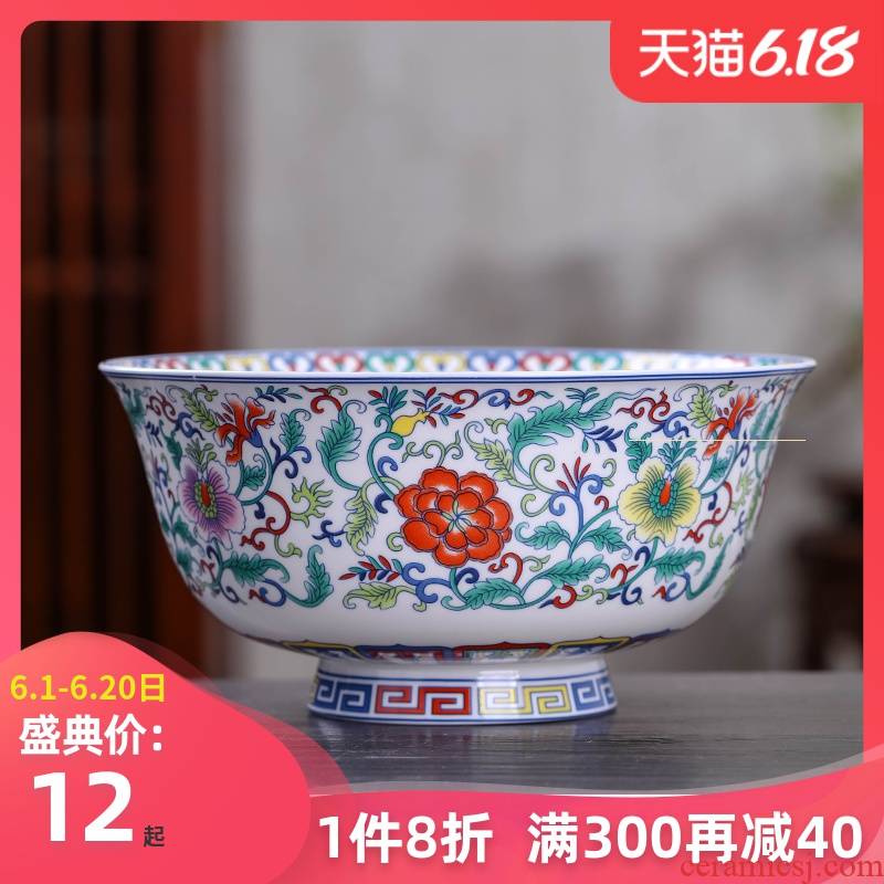 Special microwave ceramic dishes suit large ipads porcelain high soup bowl household combination of single rice bowls