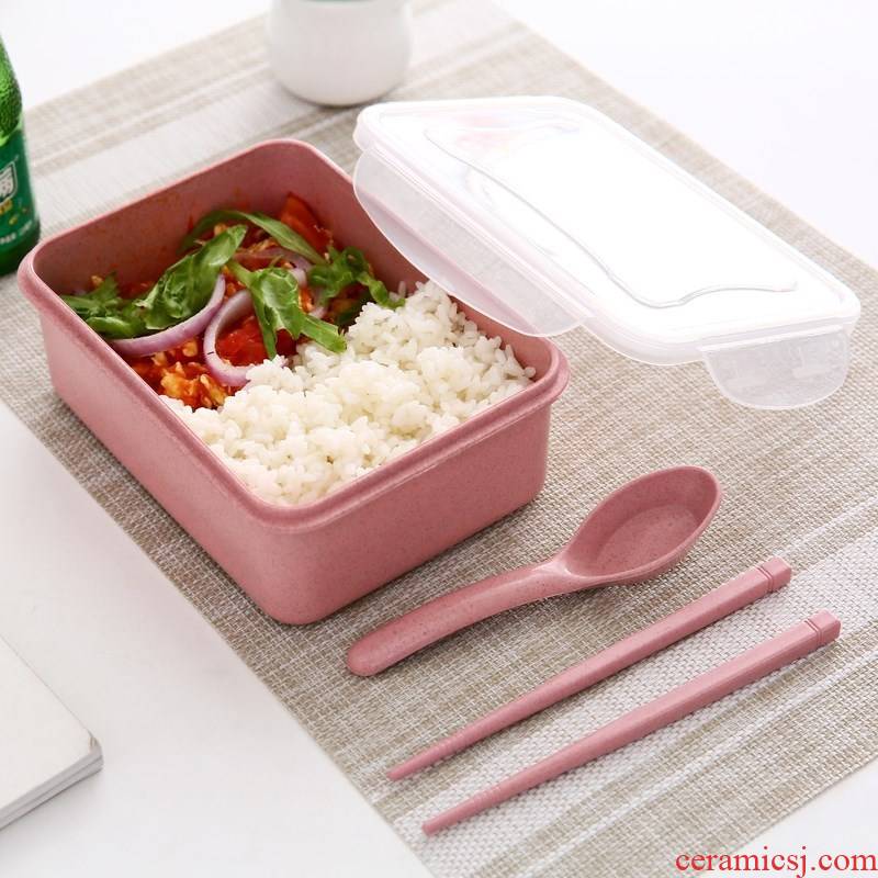 Single - layer contracted household plastic lunch box lunch box office worker students portable light environmental protection tableware frame