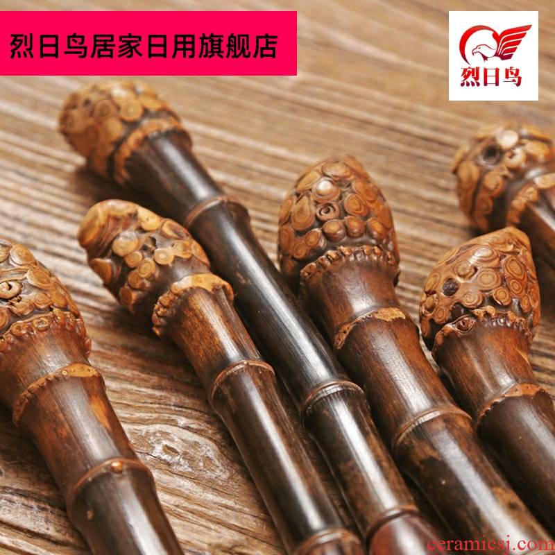 Bamboo YangHuBi brush pen dropping kung fu tea tray tea tea tea set solid wood brush writing brush washer parts