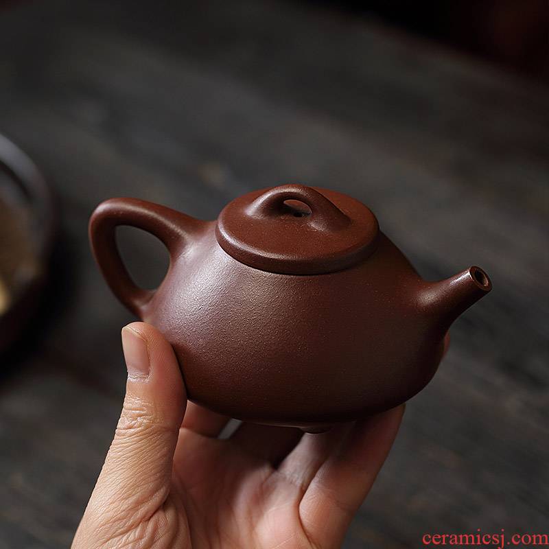 Classic JingZhou Liu Chengguo HaiRong 】 【 it undressed ore purple clay stone gourd ladle pot all hand home tea kettle