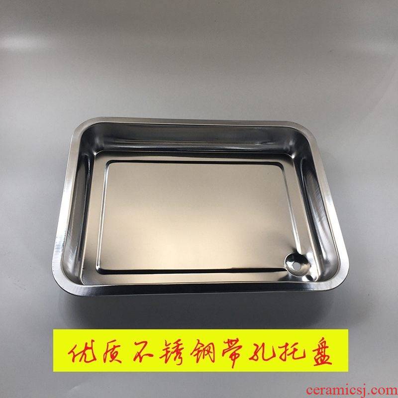 The Tea water fittings stainless steel after water dribbling drain Tea tapping tray Tea accessories tray was Tea accessories