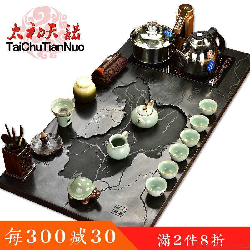 The beginning day, stone tea tray automatic four unity of Japanese tea tea tea set tea sea intelligent electric tea stove