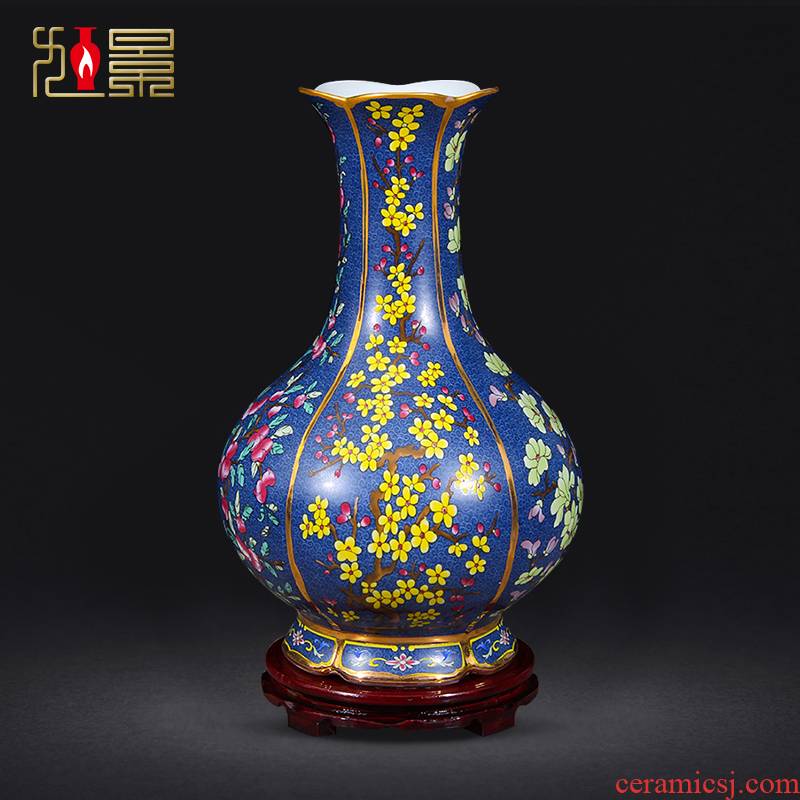 Jingdezhen ceramics, vases, flower arrangement sitting room antique Ming and the qing dynasties pastel TV ark, furnishing articles rich ancient frame porch is decorated