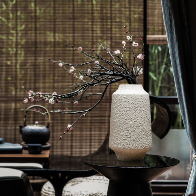 New Chinese style ceramic dry flower vase is placed indoor wine flower adornment creative decoration is contracted and I sitting room