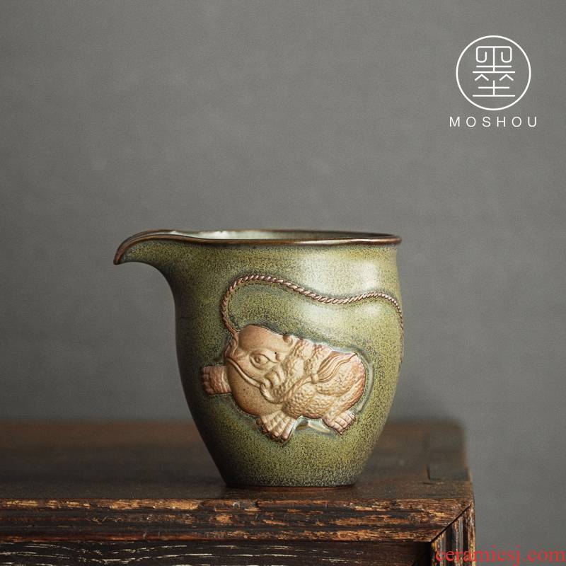 By dipping, reasonable glaze ceramic cup Japanese kung fu tea tea set points, heat resistant and a cup of tea sea tea accessories