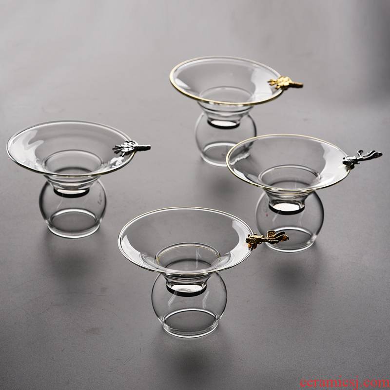 Into this monkey kung fu tea accessories domestic tea every mesh filter large) transparent glass tea strainer