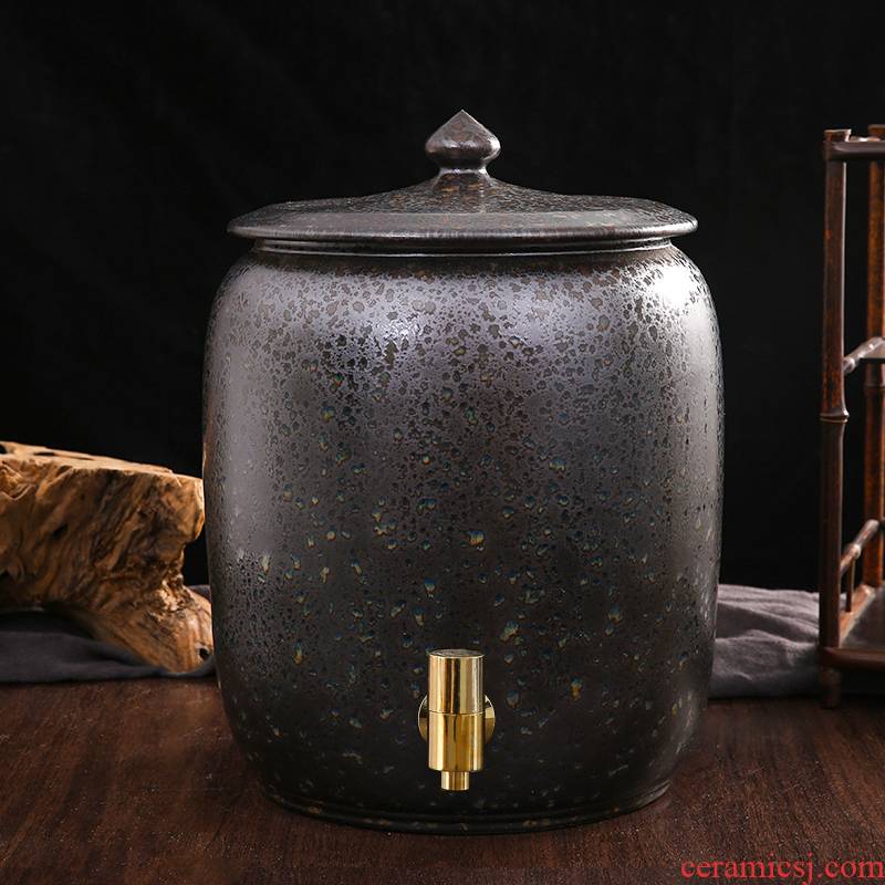 Jingdezhen ceramic jars it with leading bottle tank cylinder 10 jins of 15 kg 20 jins 30 jins of 50 kg thickening