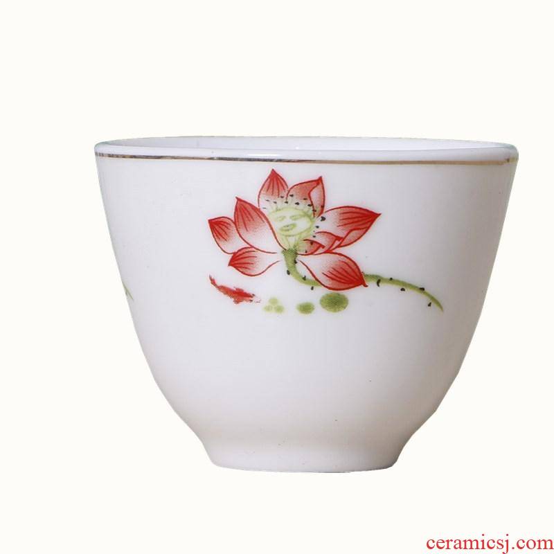 12 ceramic wine liquor liquor cup lamp that a small handleless wine cup a cup for Buddha worship ancestor worship bodhisattva supplies tea cups