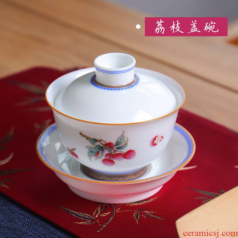 The Escape this hall hand - made pastel only three tureen tea cups to suit individual jingdezhen checking ceramic tea bowl