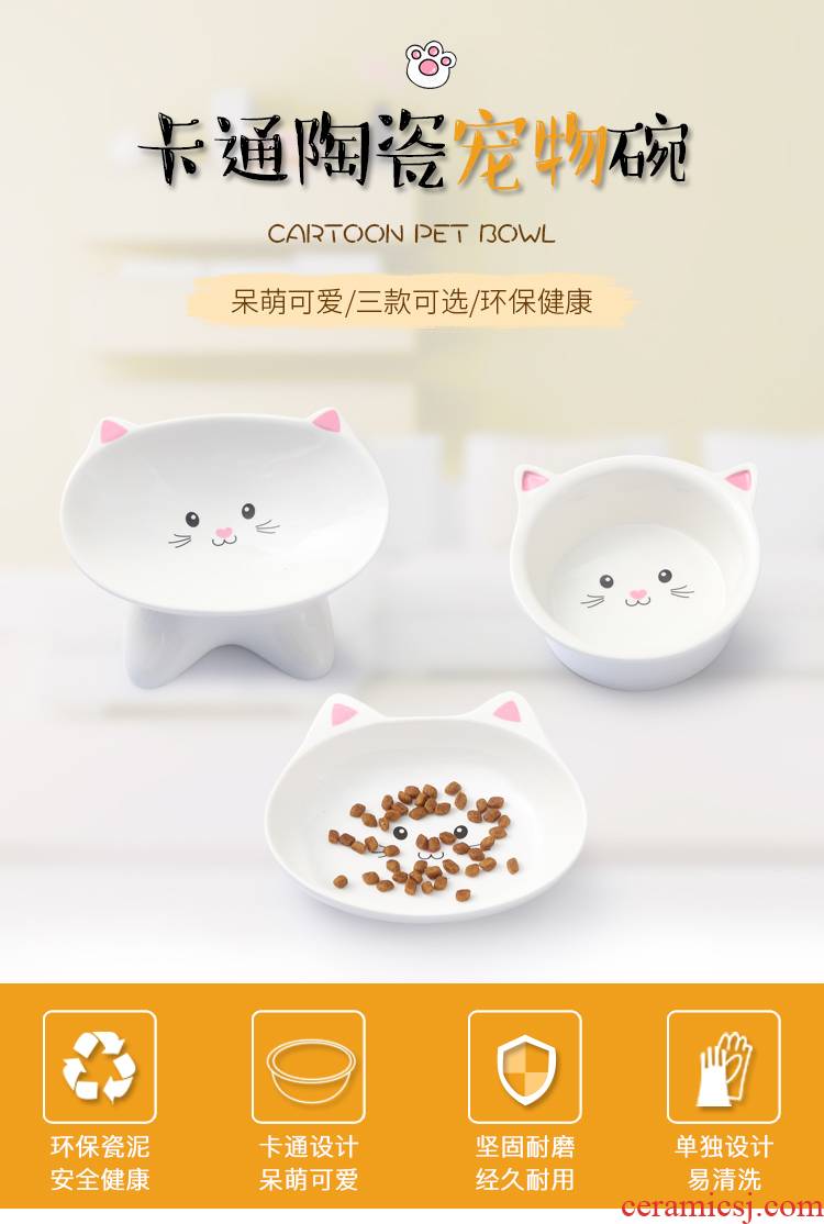 Supplies the dog dog always cat cat dog food bowl basin ceramic bowls of face.