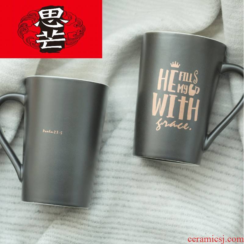 Thinking mans filled me | the the original ceramic mugs warm coffee keller with spoon AGAPASS