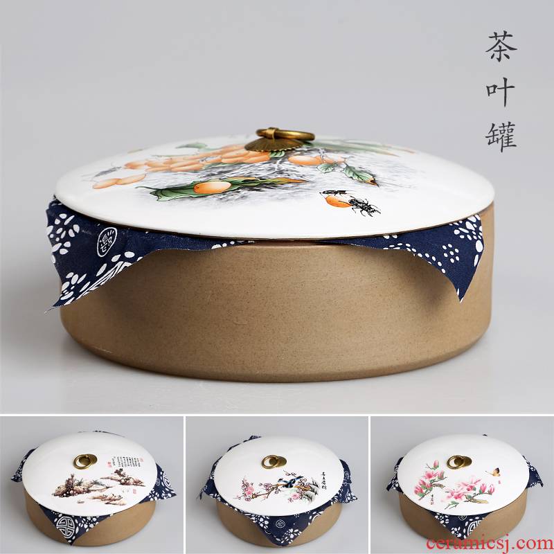 Hong bo acura ceramic coarse TaoPuEr cake caddy fixings large sealed as cans of tea tea set