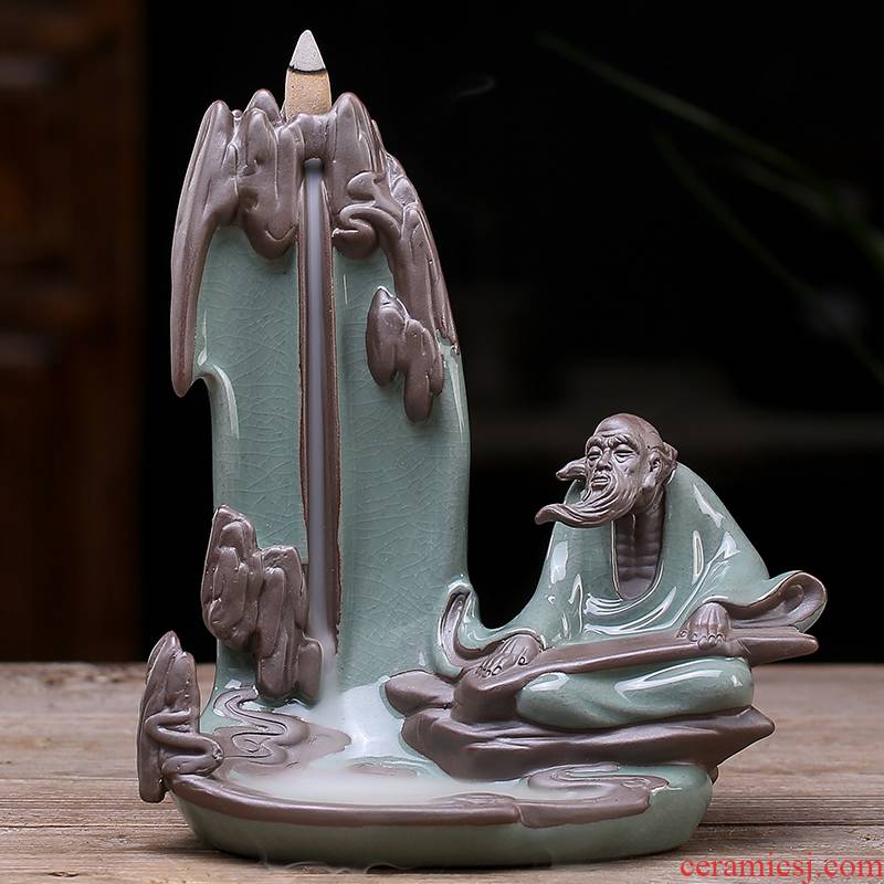 JiaXin elder brother up back censer guanyin incense joss stick household indoor creative tea furnishing articles ceramic aroma stove