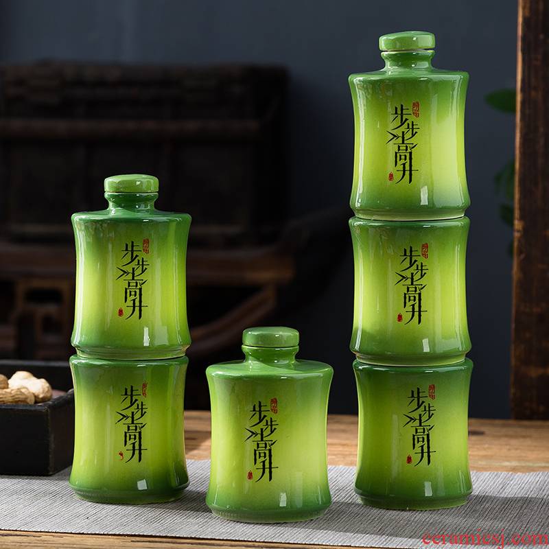 Jingdezhen art move bottle 6 section 2 per section two stripes are high temperature gifts wine wine jar