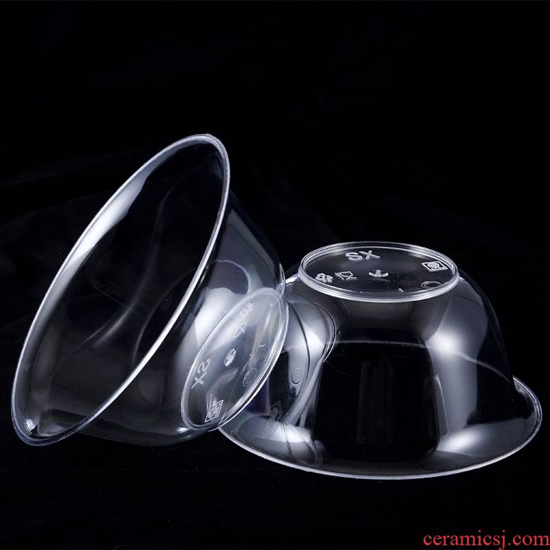 Implicit artisan the disposable plastic bowl air more transparent crystal bowl bowl 230/380 hard transparent tableware