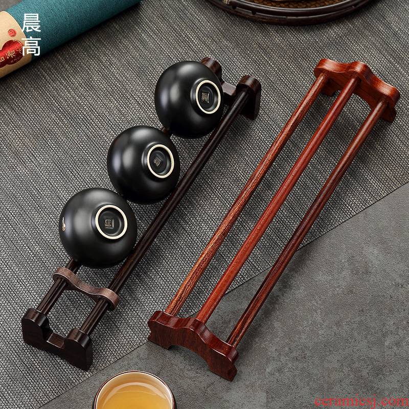 Morning high tea accessories kunfu tea beverage holder wood ebony tea tea tray to receive air crossover vehicle cup mat cup