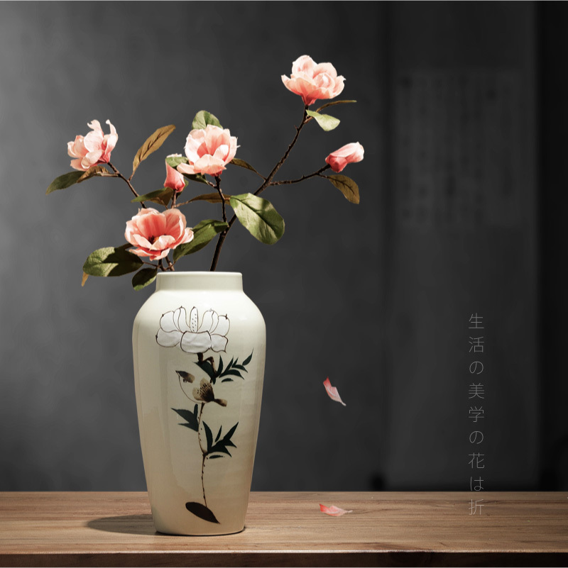 Jingdezhen hand - made ceramic vase furnishing articles of new Chinese style living room table museum, the home decoration decoration flower arranging
