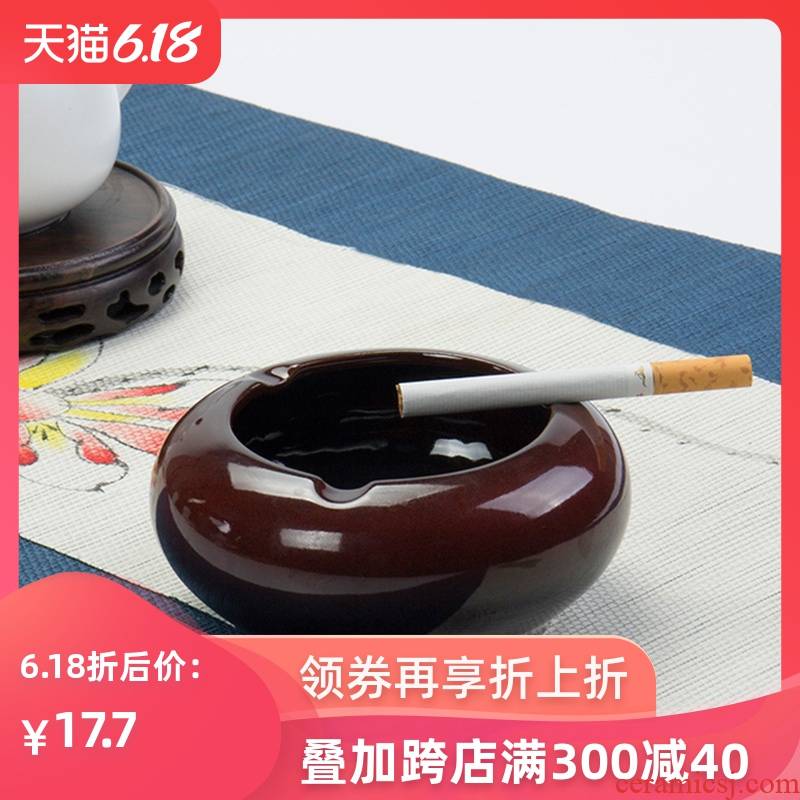 Ronkin creative move variable ashtray household ceramic tea tea accessories zero with small portable ashtray