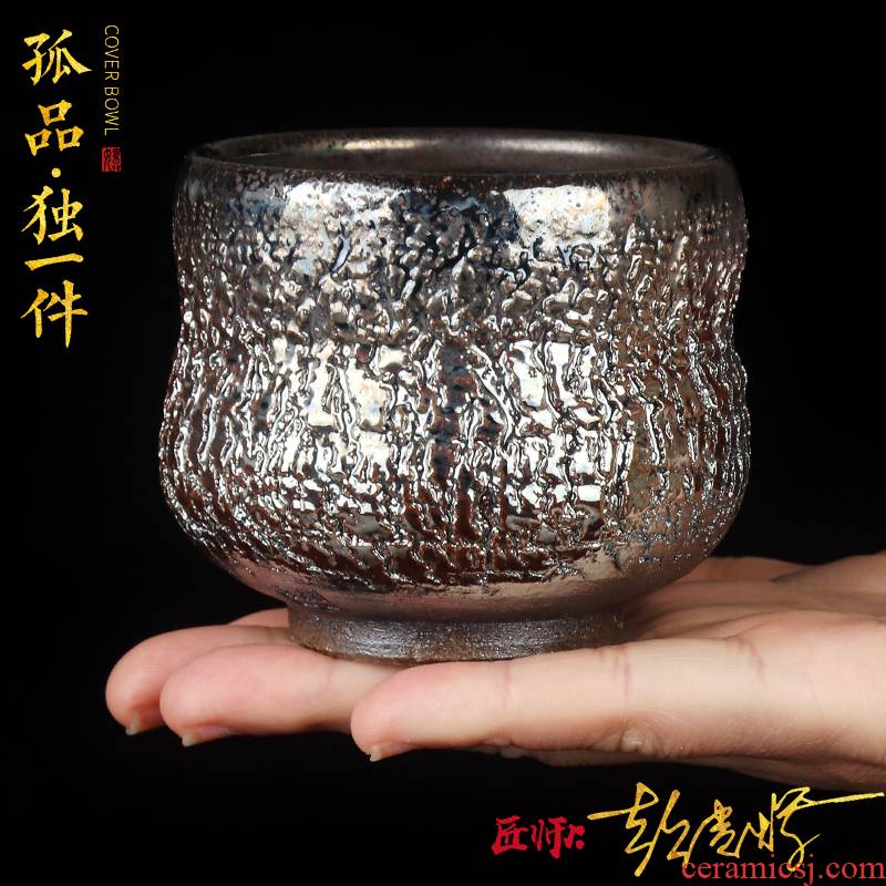 The Master artisan fairy orphan works Peng Guihui into wood beaker ceramic cups household kung fu tea cups sample tea cup