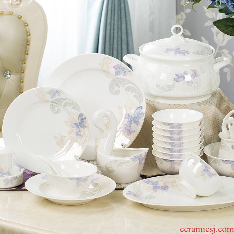 28/56 skull Jingdezhen porcelain tableware dishes dishes I Korean household ceramics housewarming gift set