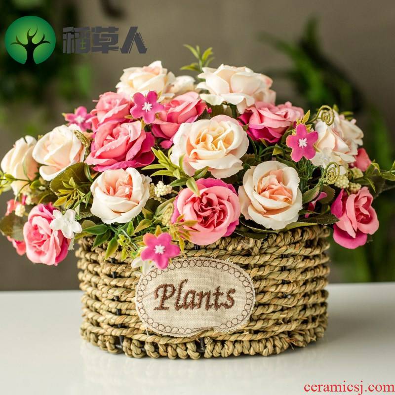 Furnishing articles flowers, potted plant simulation on the refrigerator dry flowers sitting room tea table plastic plastic flower decoration interior decoration