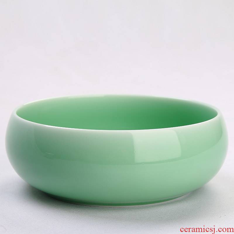 Creative carp celadon tea to wash to the ceramic bowl washing pen kung fu tea tea accessories washing bowl size