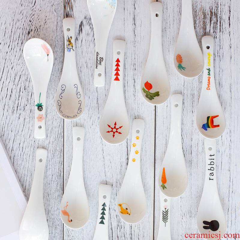 Those beautiful ipads China small spoon ladle spoon soup ceramic spoon