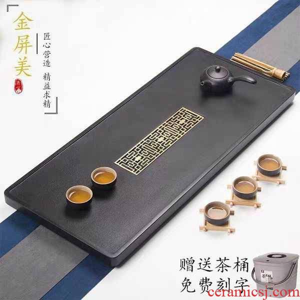 The whole piece of natural stone tea tray was sharply wek - jin and Chinese style restoring ancient ways stone home office minimalist drainage tea sea