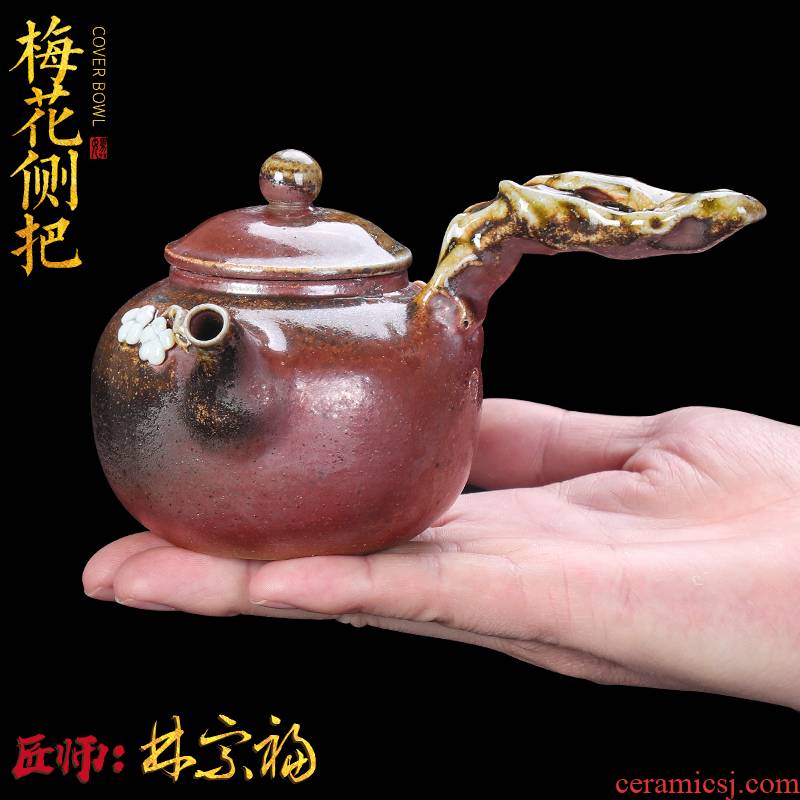 Artisan fairy firewood side put the pot of coarse pottery teapot tea to implement filtering restoring ancient ways move kung fu tea ceramic pot