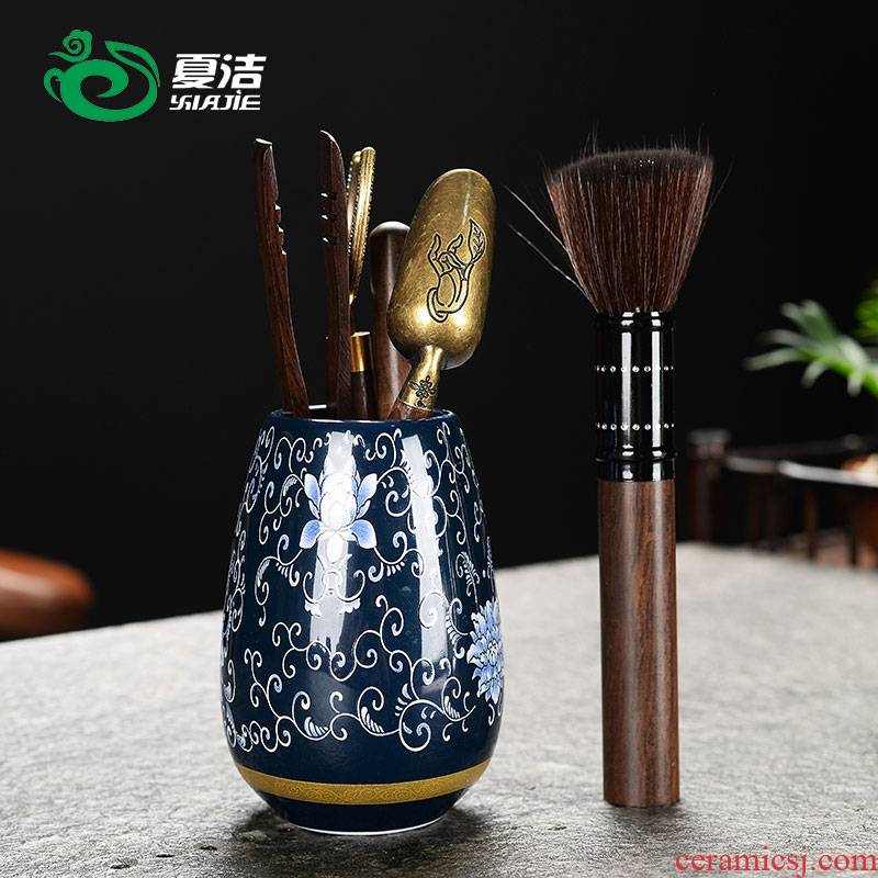 Four - walled yard kung fu tea accessories tea six gentleman brush tea fork ChaGa contracted daily household ceramics 6 gentleman