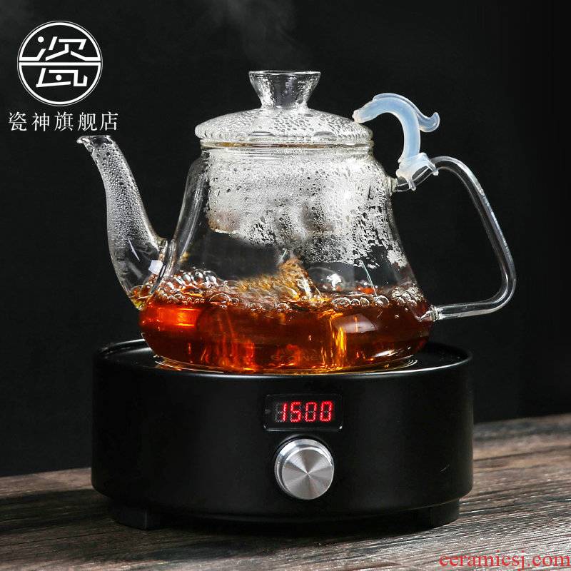 Glass tea teapot steam electric porcelain god TaoLu boiled tea steamer kettle boil tea, black tea, tea