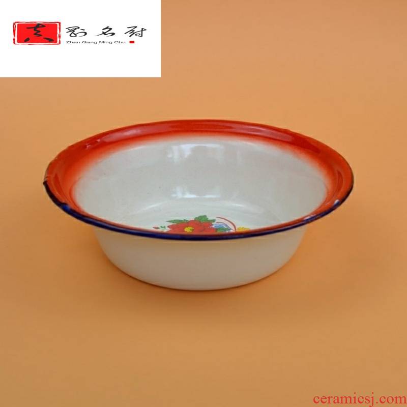 Household enamel bowls of nostalgic old 70 s 16-22 cm size 10 more package mail enamel rice basin