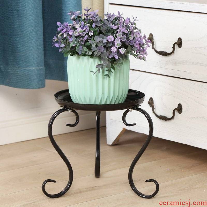 Frame, wrought iron flower pot base desk desktop flower fleshy European - style desktop creative small sitting room is contracted on the table