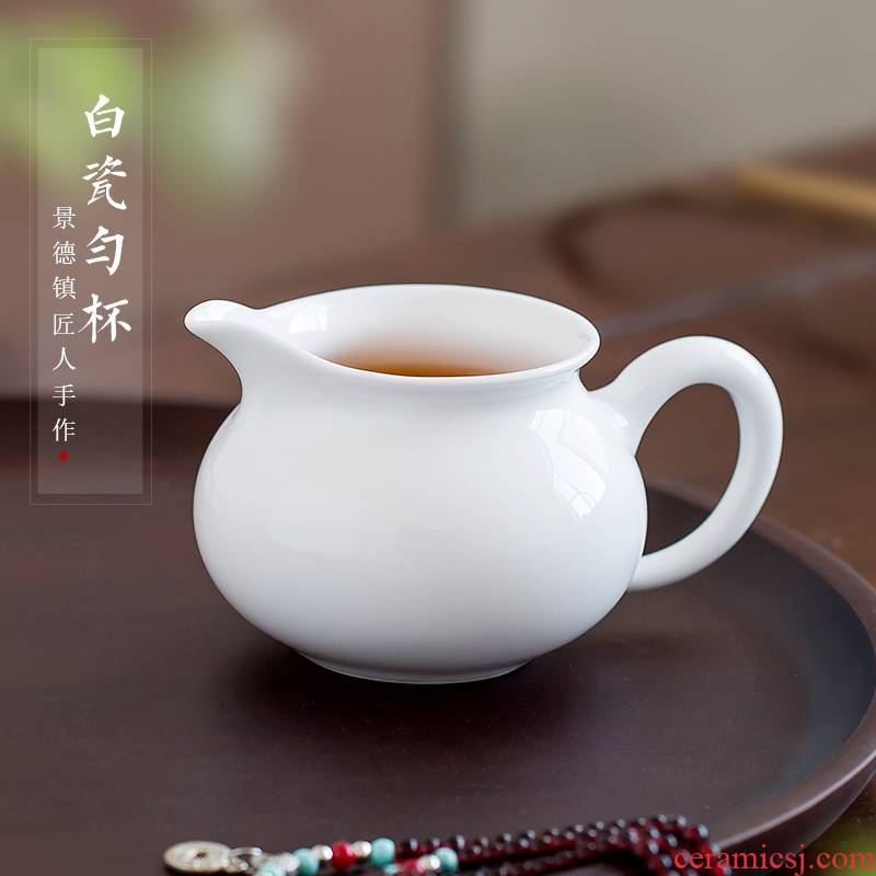 Jingdezhen up the fire which white porcelain tea tea cup of ceramic tea set fair keller heater sea points) a single suit