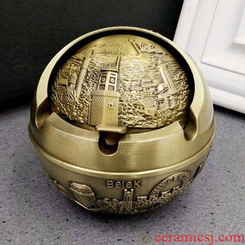 Rhinoceros, Europe type restoring ancient ways home sitting room tea table ashtray creative move is express it with cover metal multi - functional office