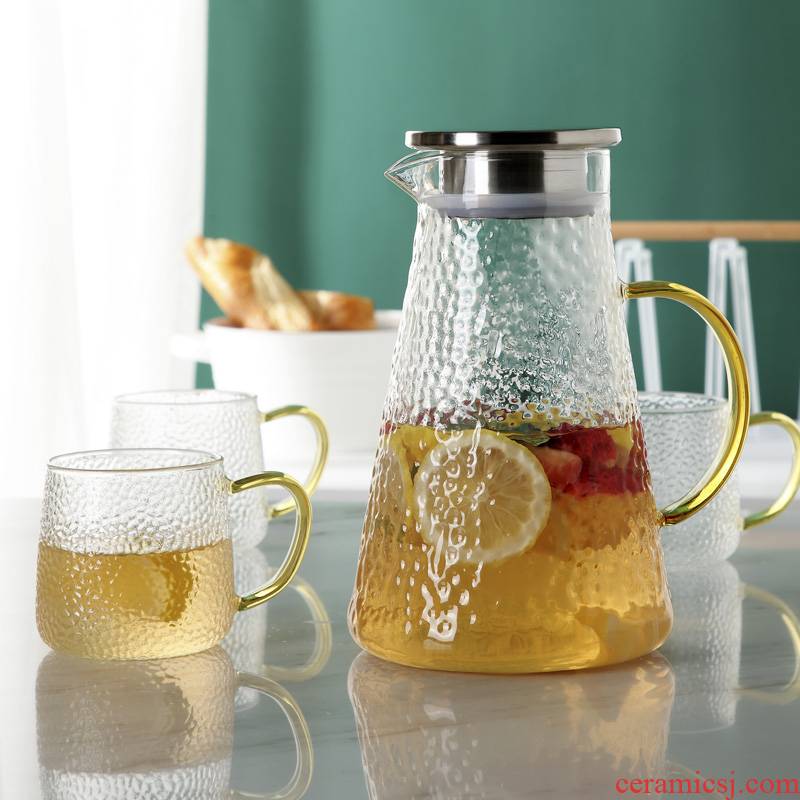Cold bottle glass kettle with large capacity water cup high - temperature heat - resistant KaiShuiHu teapot cool suit kettle