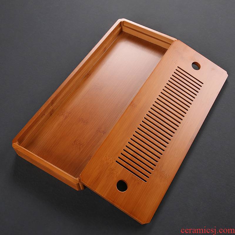 In building water bamboo kung fu tea tea set dry ground plate household dry dip tea saucer dish