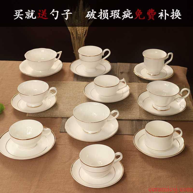 Ceramic coffee cup suit ipads China continental contracted up phnom penh coffee cup with cups and saucers afternoon tea tea logo shelf