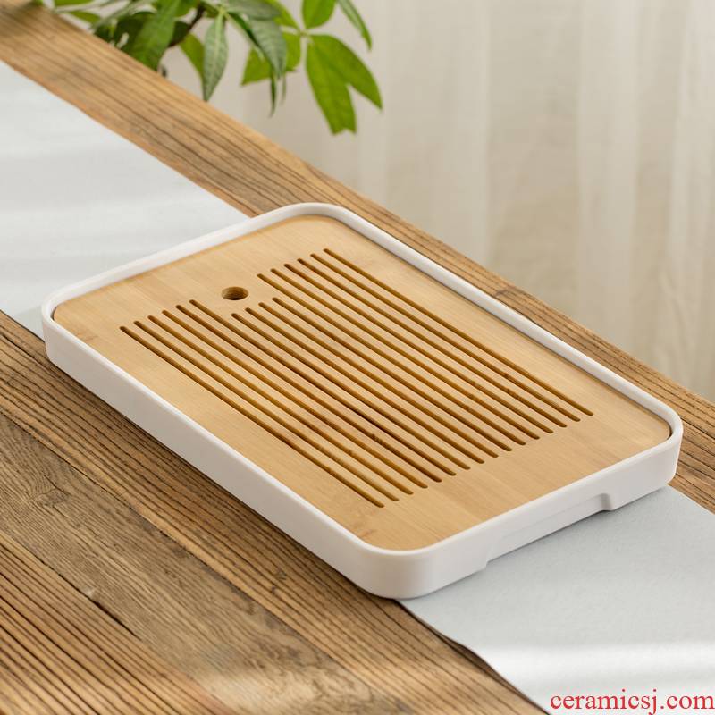 Sea water day pattern sitting room bamboo kung fu tea tray tea tea sets modern household contracted tray was large tea table