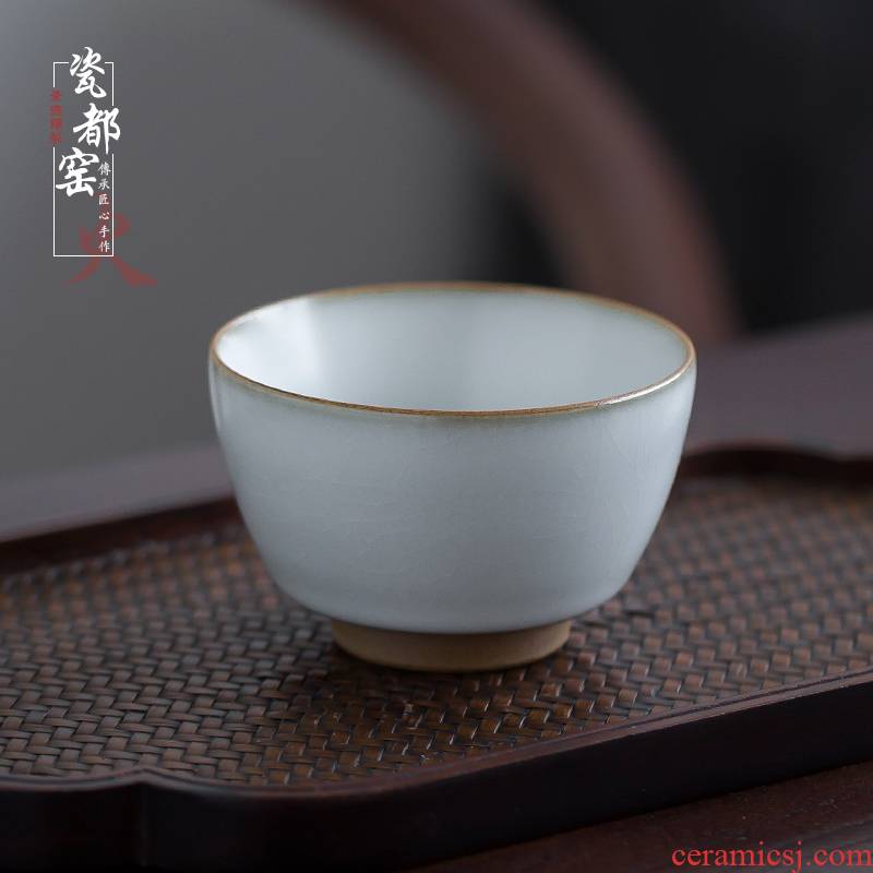 The porcelain up fire your up CPU can keep on The master cup single CPU jingdezhen ceramic sample tea cup kung fu tea set