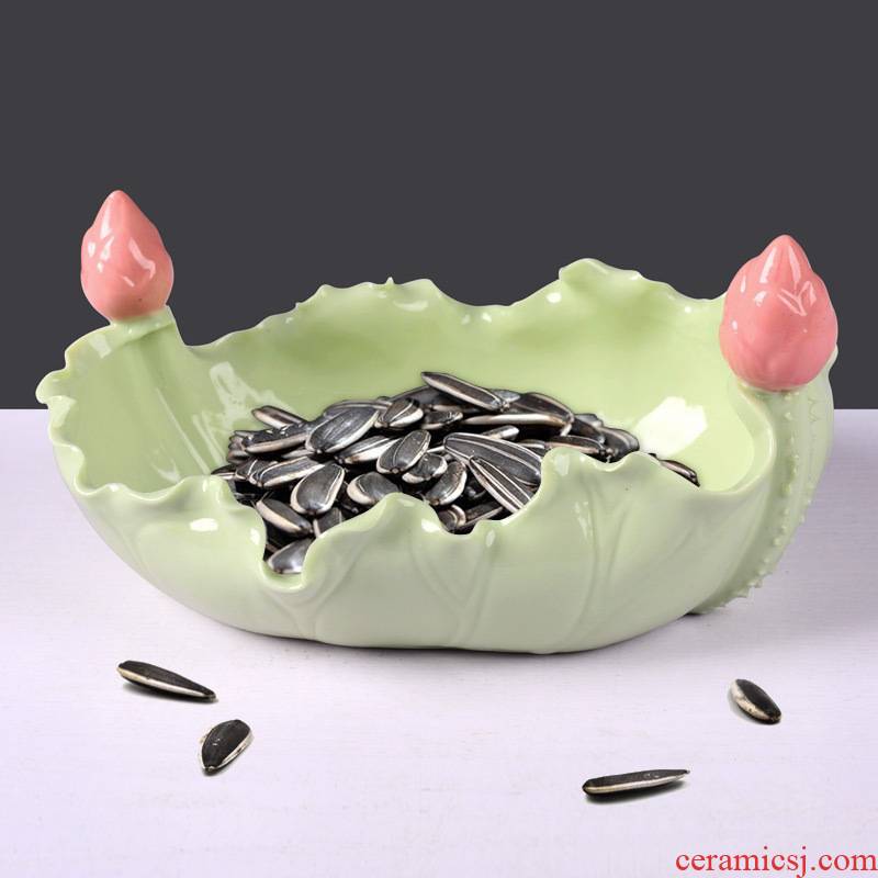 Pure and fresh and ruffled the ashtray writing brush washer from jingdezhen ceramic/home decoration furnishings melon seeds
