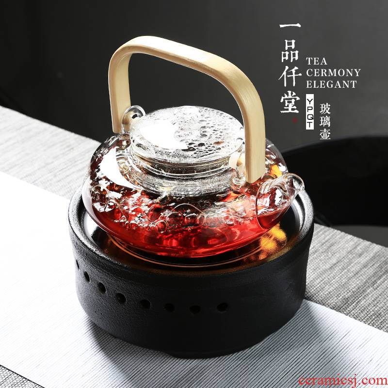 Yipin thousand hall glass teapot creative filter steaming kettle boiling pot girder electric TaoLu household teapot the teapot