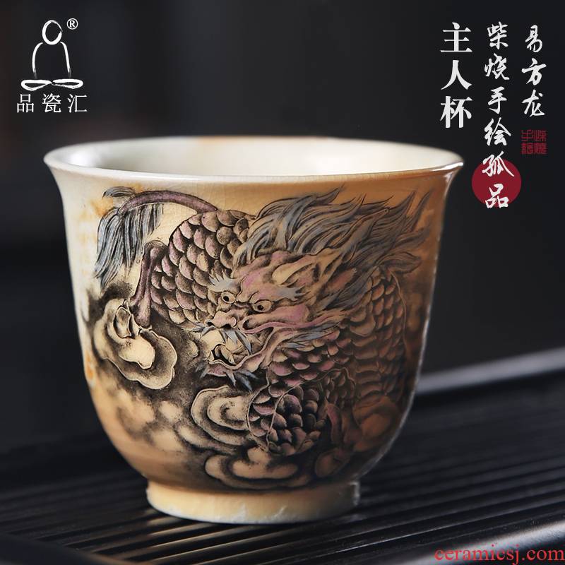 The Product porcelain jc westerndragons firewood orphan works, master chao feng hand - made kirin sample tea cup cup countries maintain kung fu tea cups