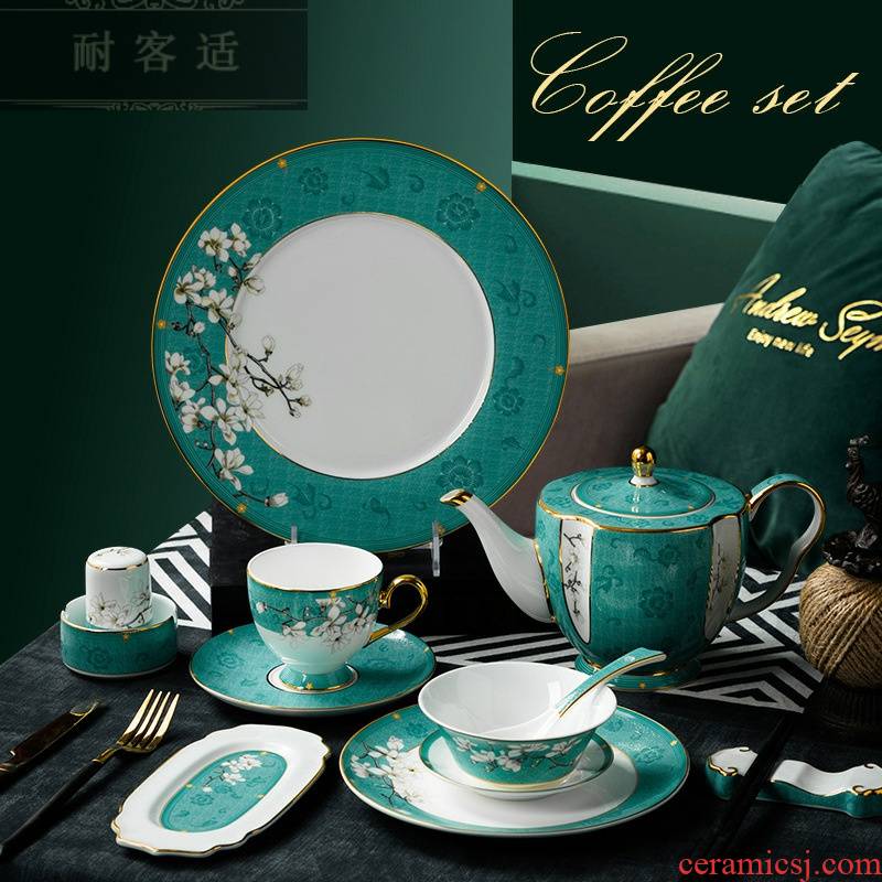 Guest comfortable resistant ceramic tableware bowls of high - end hotel contracted hotel gift ipads set suits for China coffee