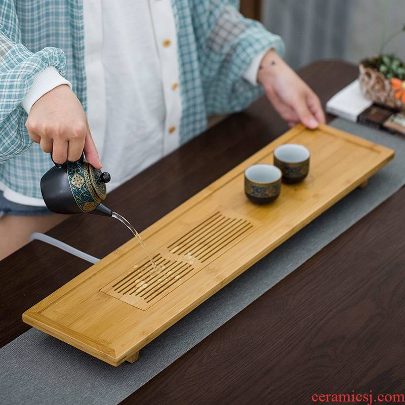 Art of water bamboo tea tray was small mini tea sets of kung fu tea set Japanese bamboo saucer dish (sea water bamboo tea
