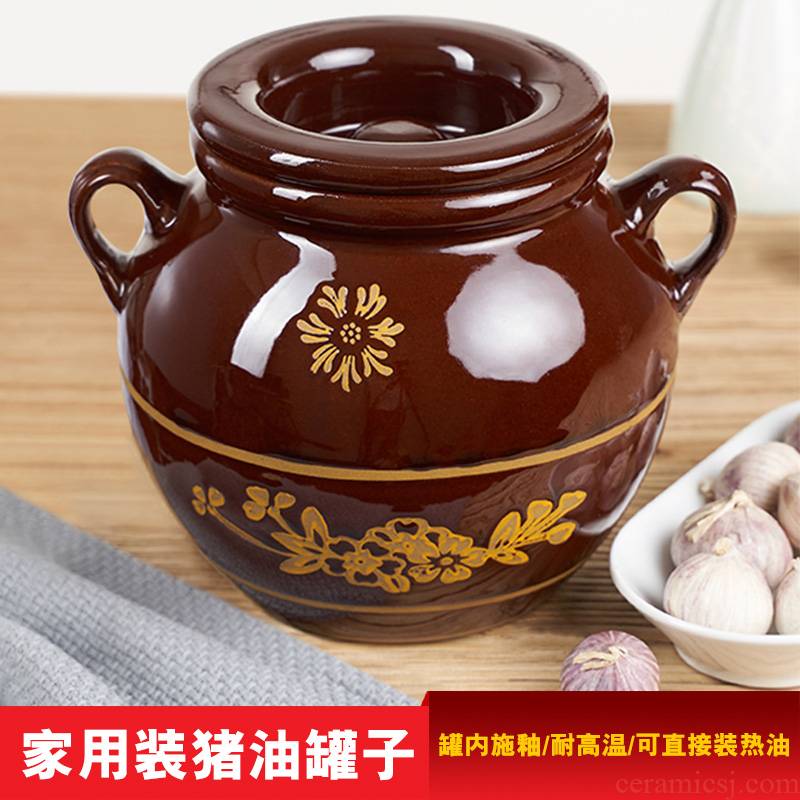 Put the pot home old soy sauce pot seasoning with cover the kitchen pot pot of high temperature ceramic large capacity tank containers