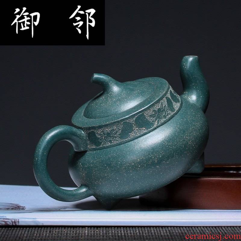Zhou Guizhen yixing purple clay teapots primary source for pot of chlorite three - legged fuding pot all by hand