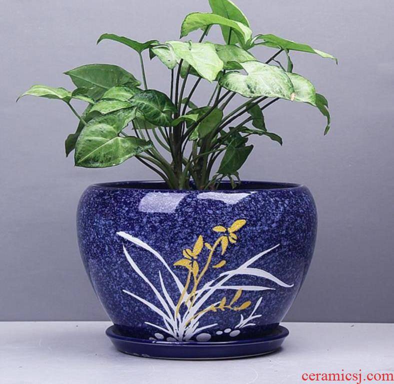 Caliber basin large tray porcelain pot small pot style more heavy meat basin ceramic orchid medium