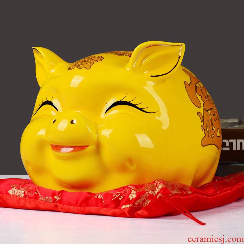 A thriving business ceramic pig save money piggy bank individuality creative furnishing articles home decoration fashion wedding gift